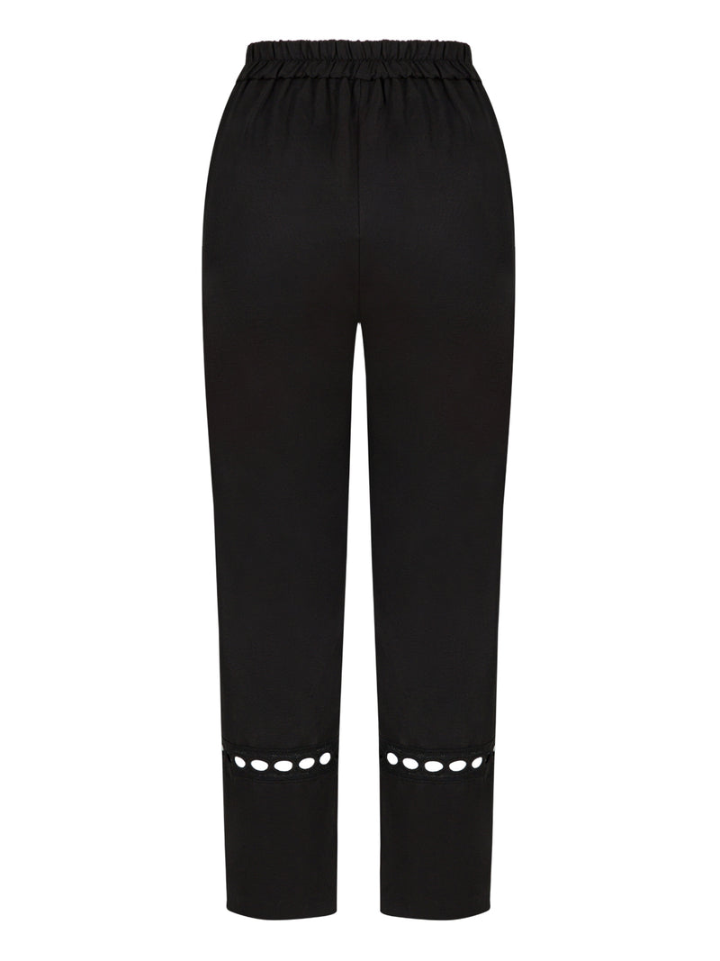 Nocturne Trouser Diecut Edge Black - Wardrobe Fashion