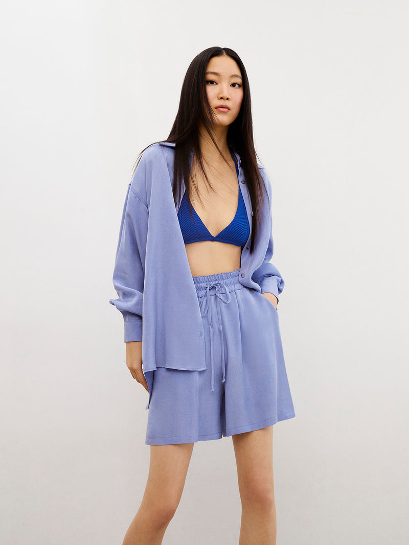 Nocturne Flowy Oversize Shirt Blue