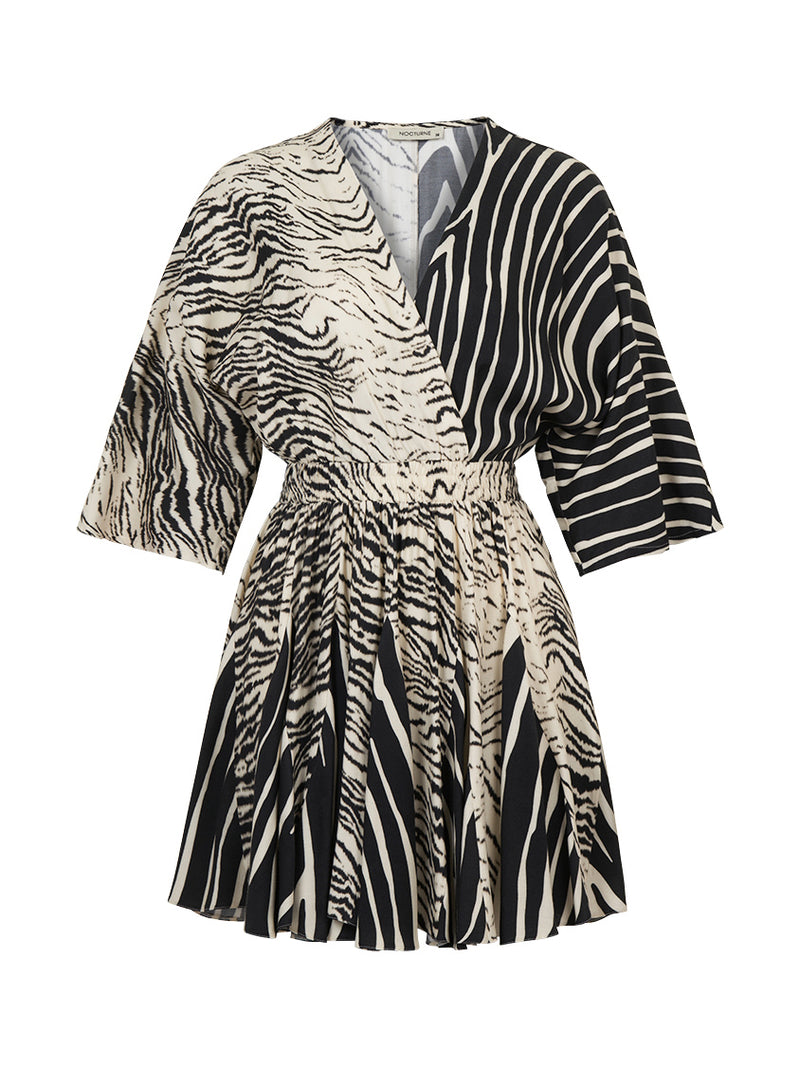 Nocturne Zebra Print Mini Dress Varyant