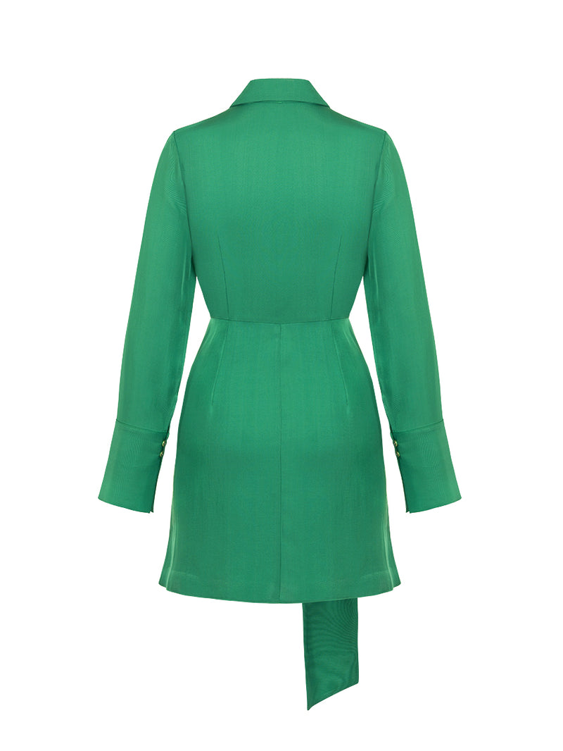 Nocturne Tied Shirt Dress Green