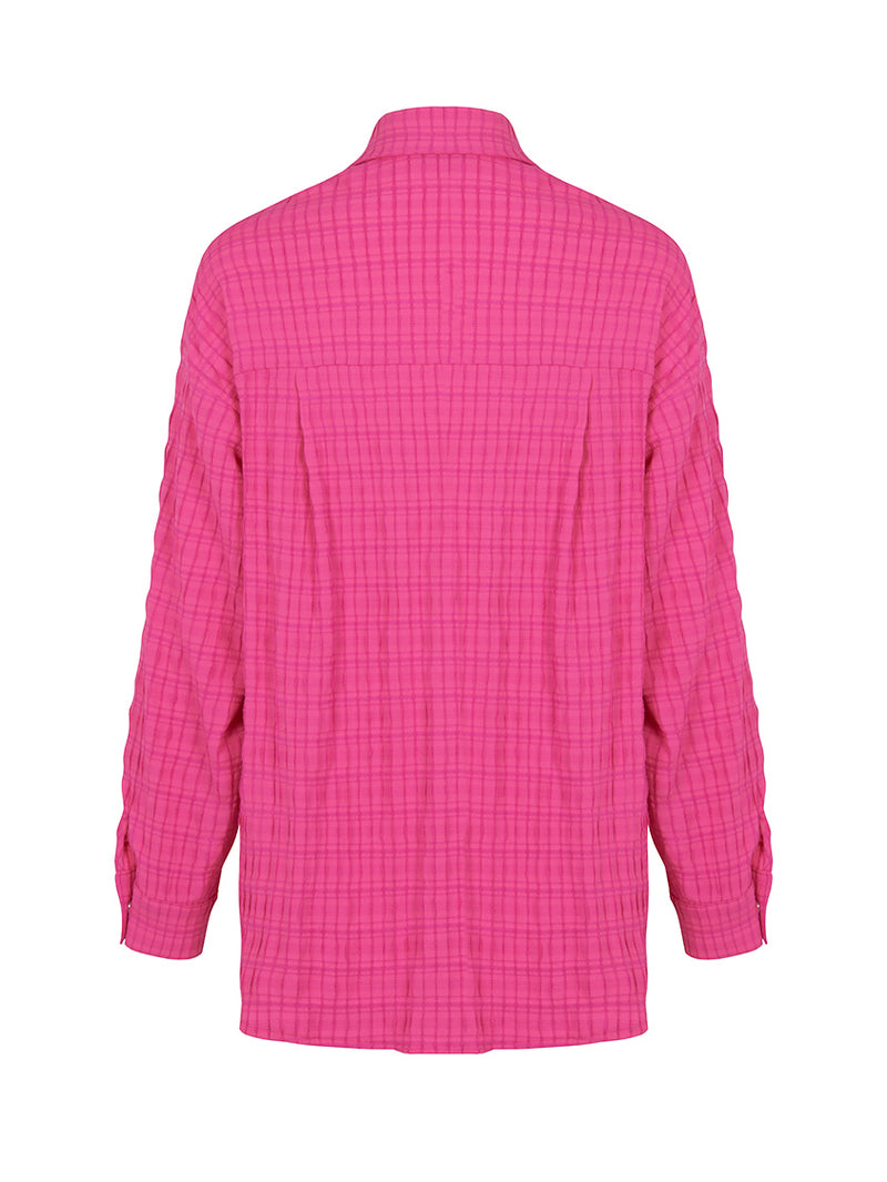 Nocturne Flowy Long Sleeve Shirt Fuchsia