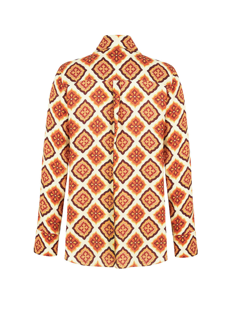 Nocturne Oversize Patterned Shirt Varyant