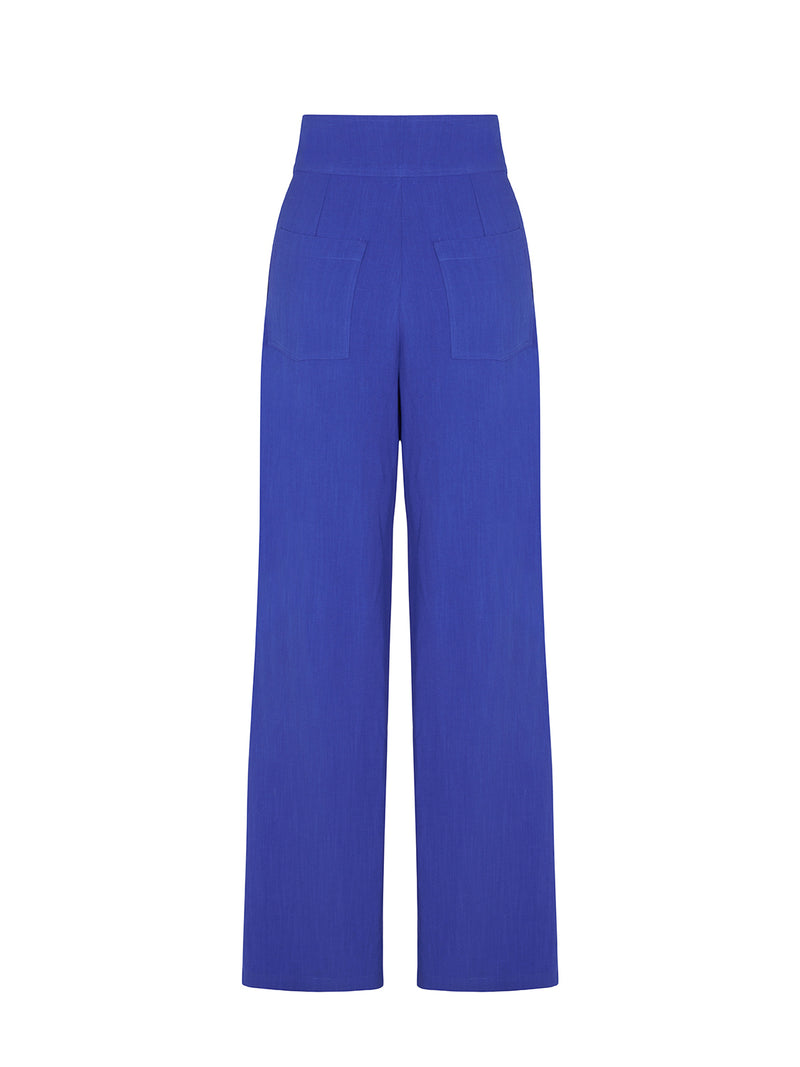 Nocturne Wide Leg Linen Pants Sax