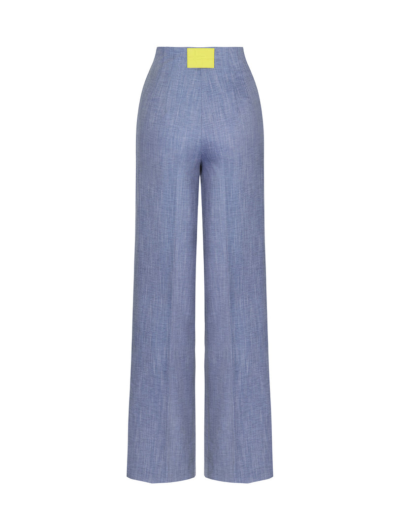 Nocturne High-Waisted Wide Leg Pants Blue