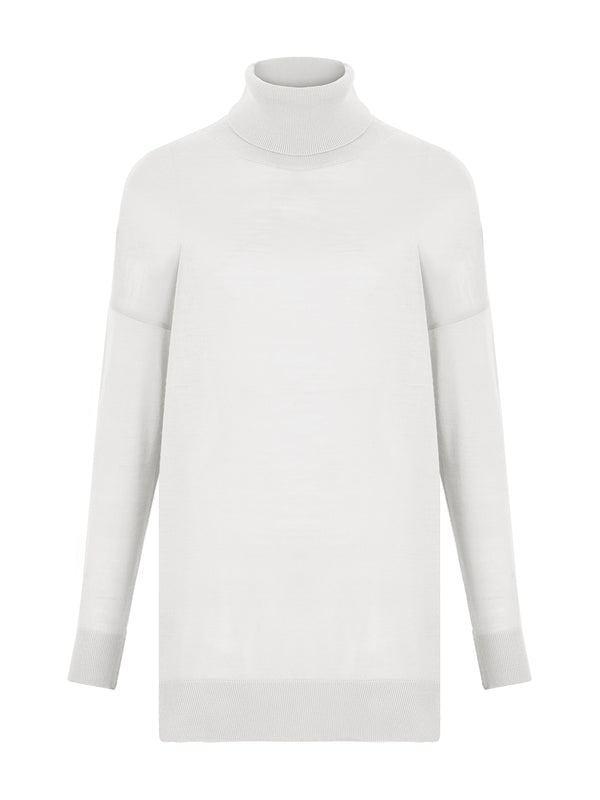 Nocturne Turtleneck Knit Sweater Off White