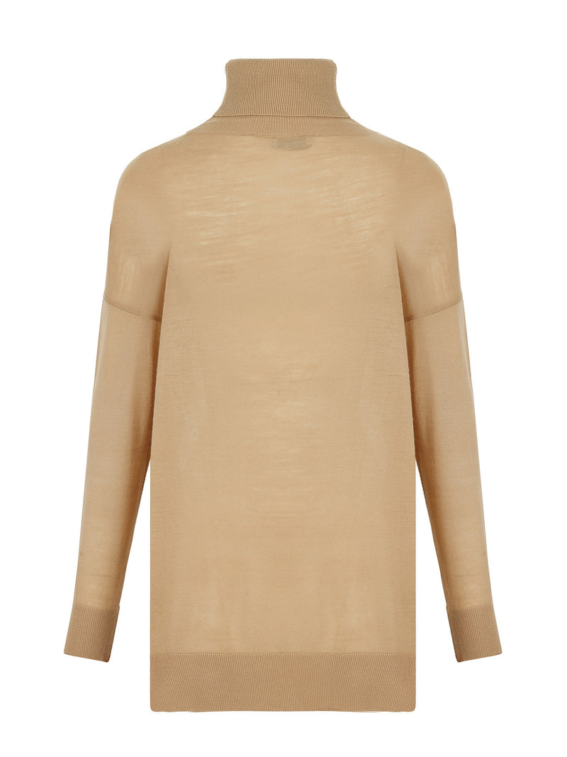 Nocturne Turtleneck Knit Sweater Beige