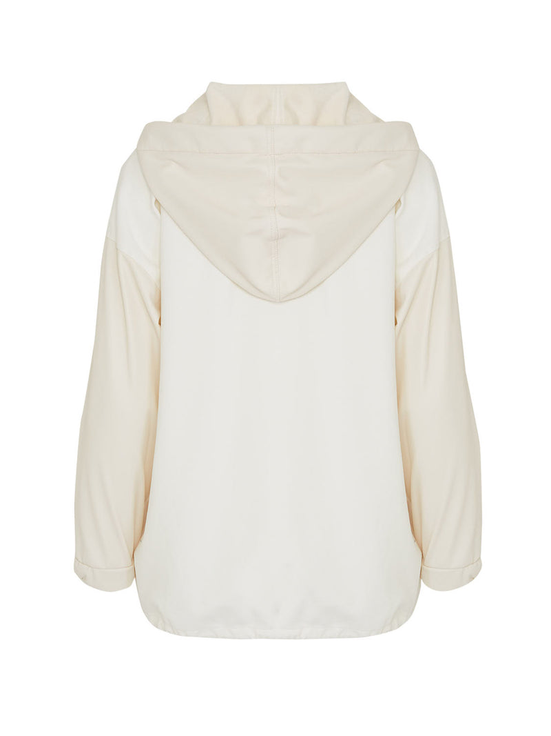 Nocturne Hooded Oversize Sweatshirt Ecru