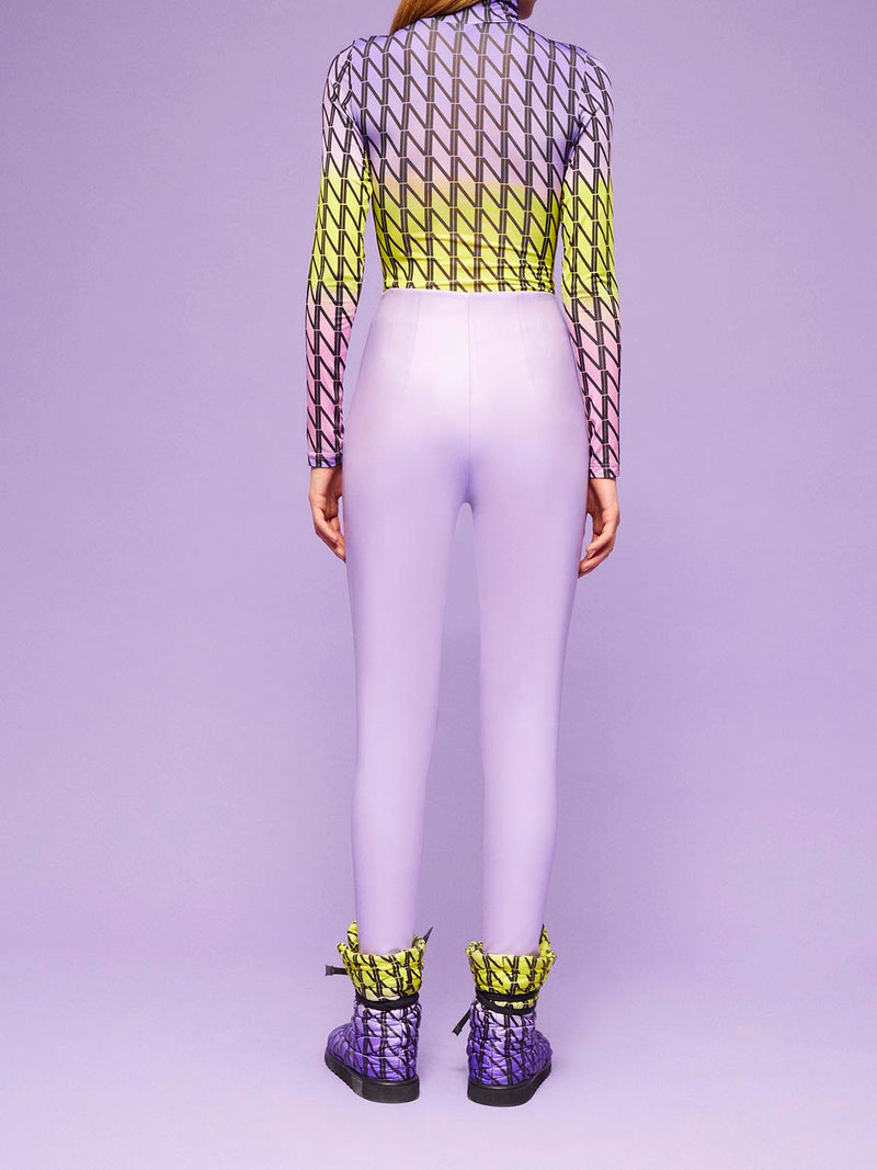 Nocturne Synthetic Leather Trousers Purple