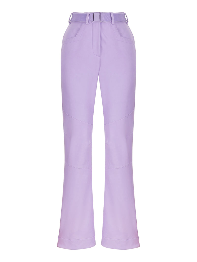 Nocturne Belted High-Waisted Trousers Violet