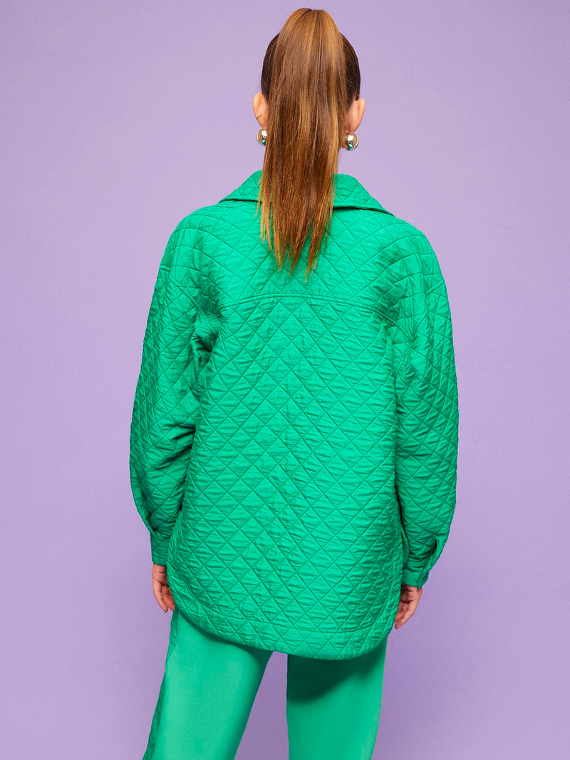 Nocturne Oversize Quilted Jacket Green