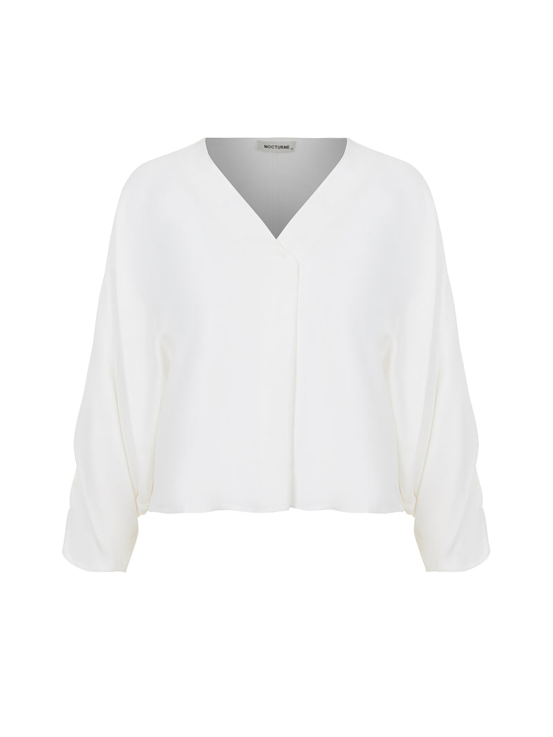 Nocturne Bat Sleeve Blouse Ecru