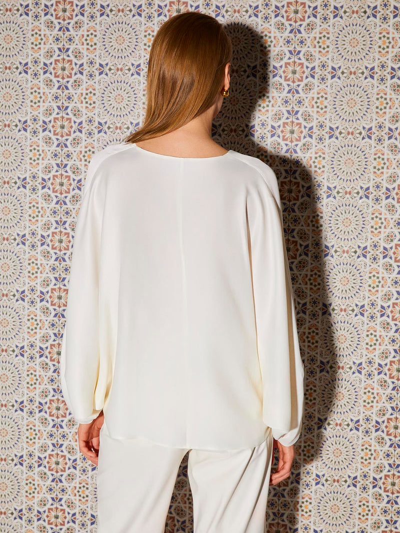 Nocturne Bat Sleeve Blouse Ecru