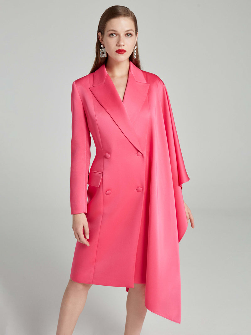 Choice Blazer Style Dress Fushia