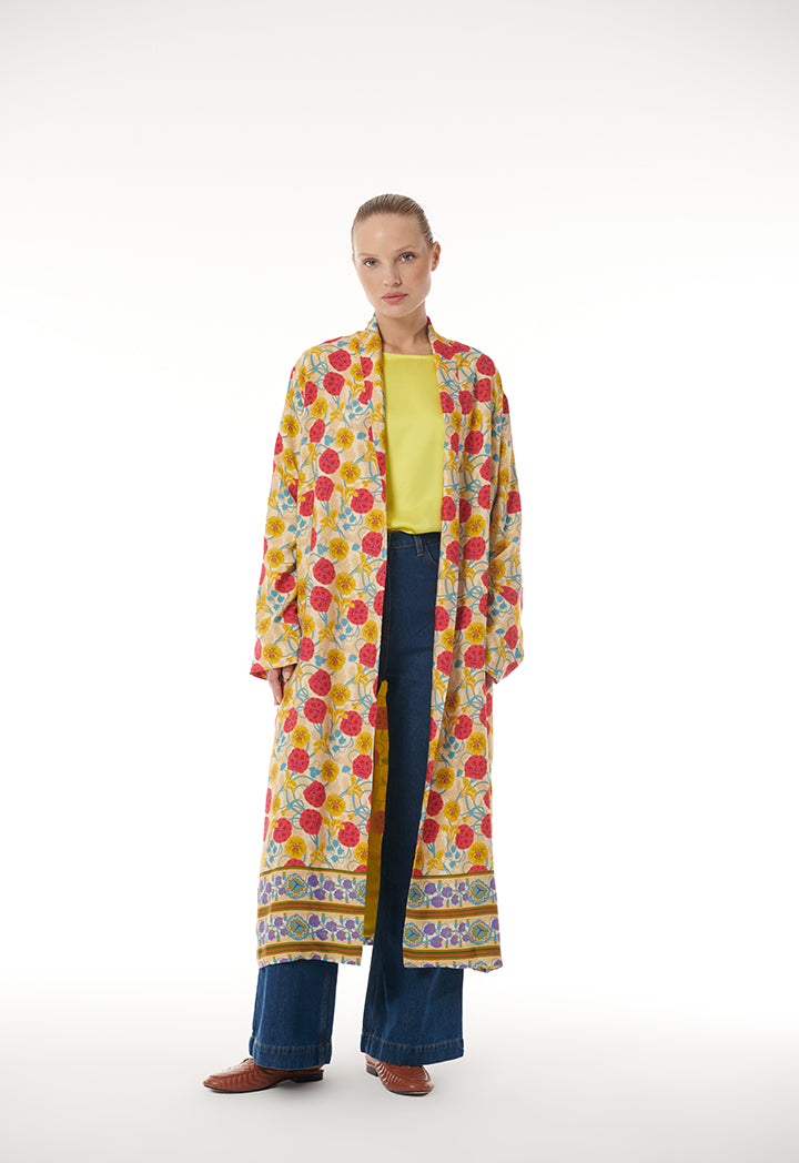 Choice All Over Multi Floral Printed Abaya Print