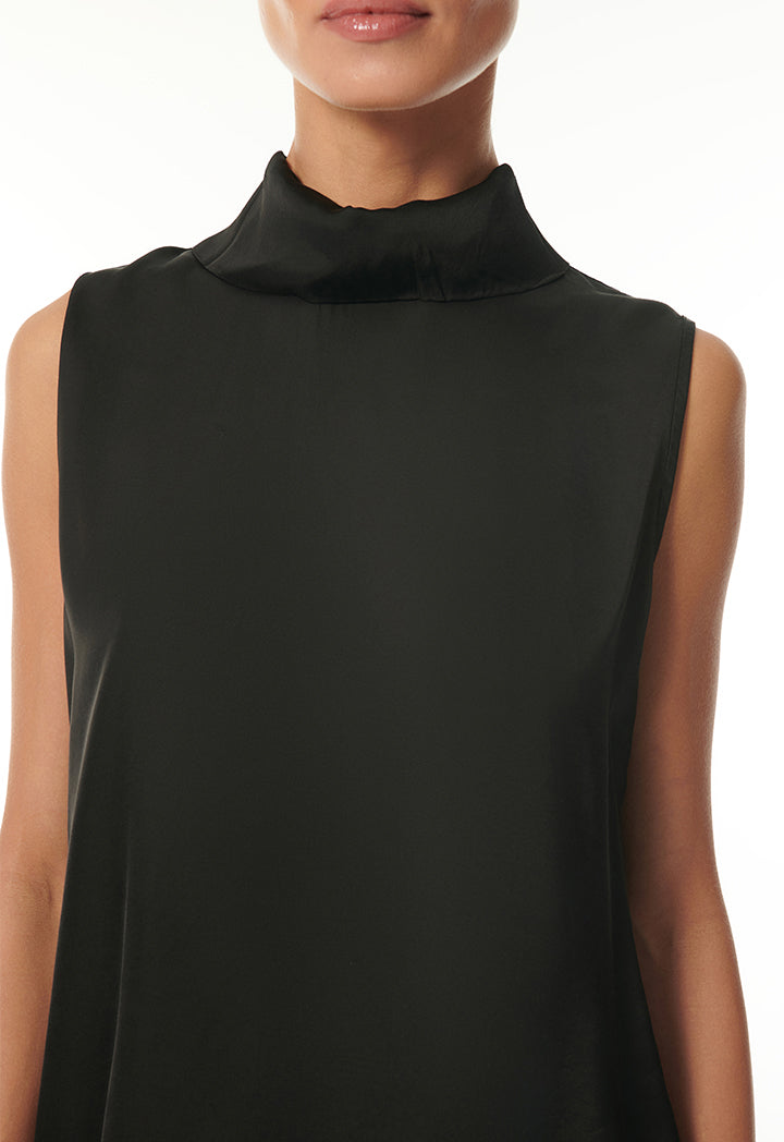 Choice High Neck Sleeveless Top Black