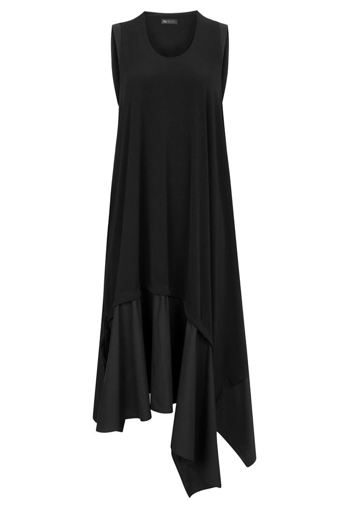 Nu Dress Asseymetric N/S Black - Wardrobe Fashion