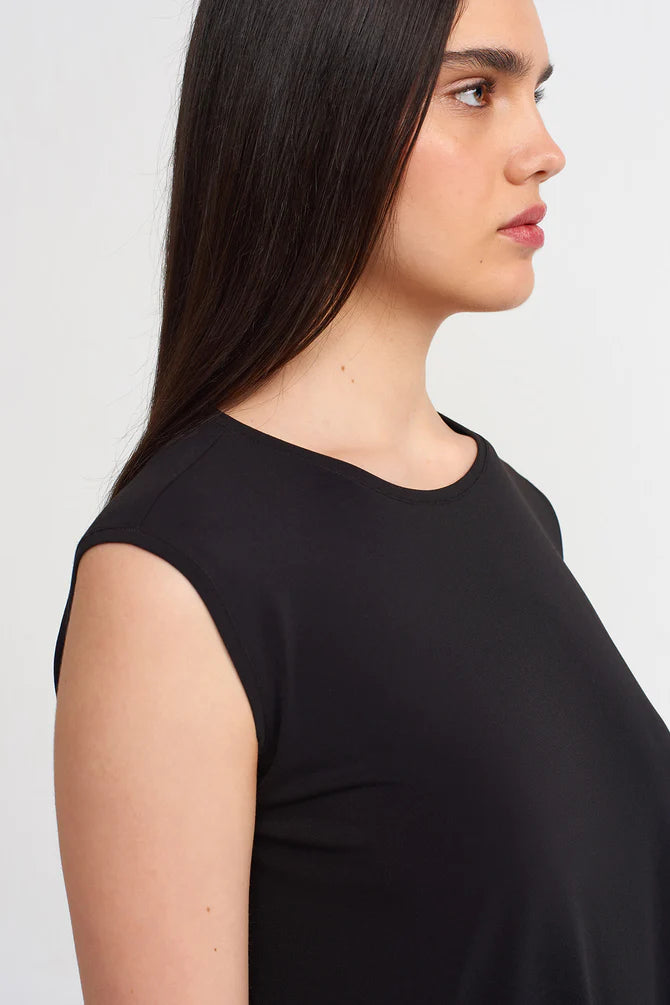 Nu Solid Sleeveless Top Black