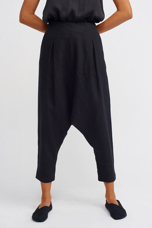 Nu High Waist Harem Trousers Black