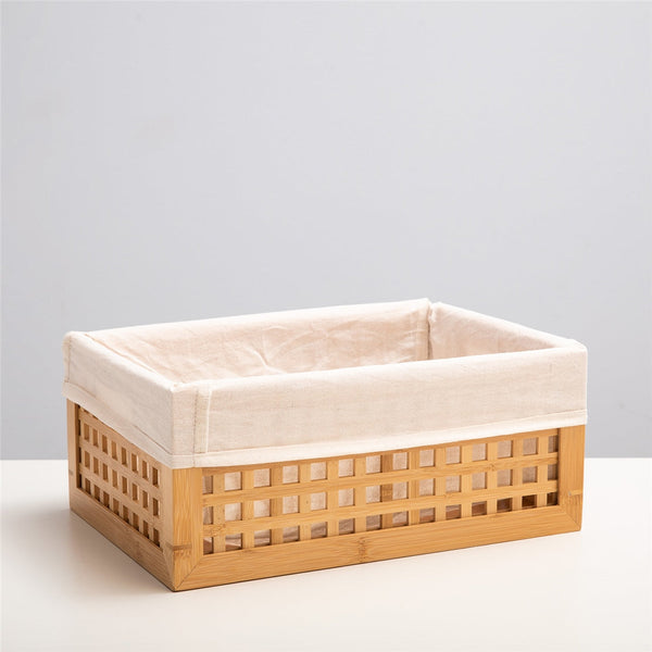 Chakra Bamboo Basket M 38X27X16Cm Natural