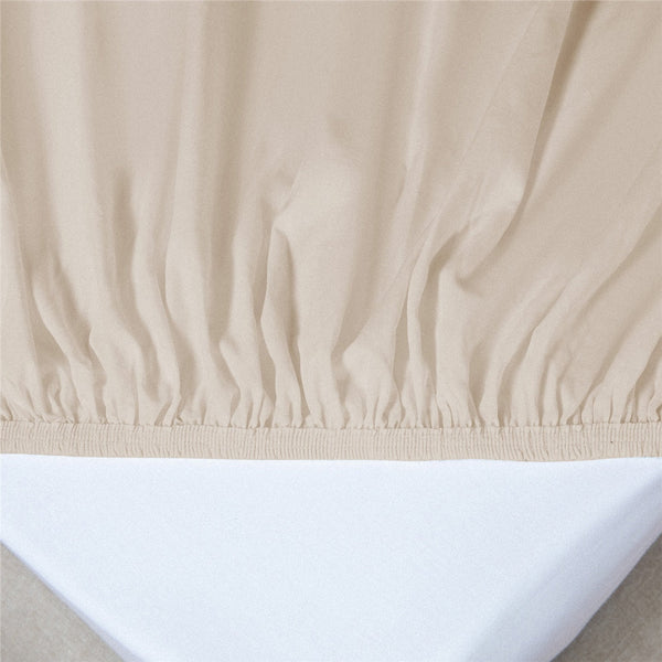 Chakra Bamboo Classic Fitted Sheet Dbl 160X200Cm Sand Beige