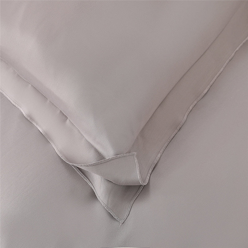 Chakra Bamboo Galia Duvet Cover Set Sng 160X220Cm Warm Grey