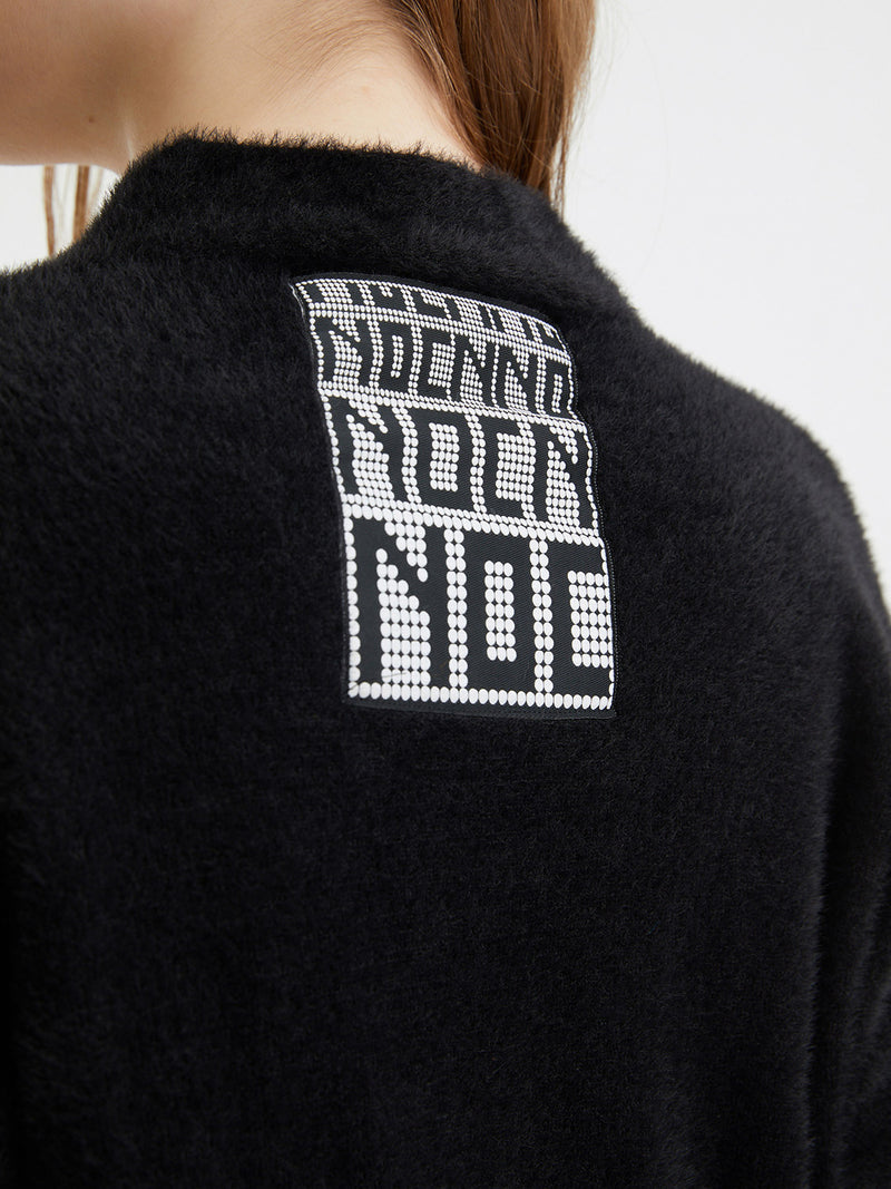 Nocturne V-Neck Knit Cardigan Black