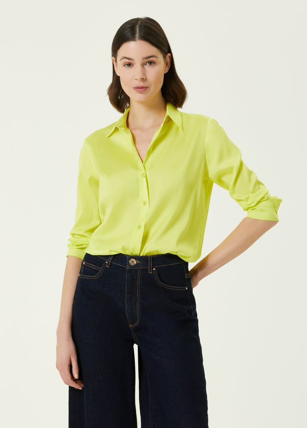 Beymen Collection Twill Silk Shirt Green