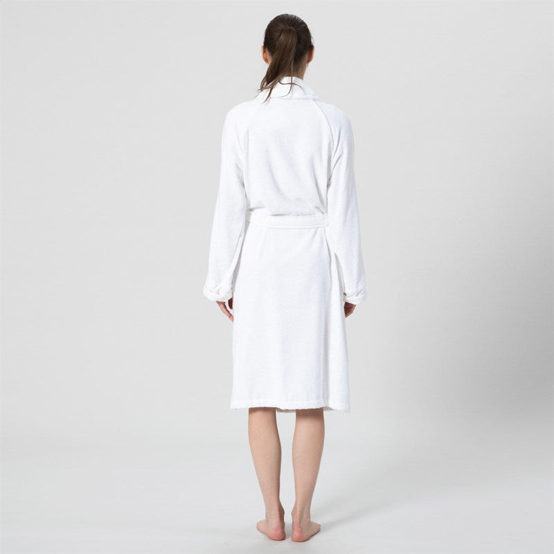 Chakra Bamboo Solid Unisex Bathrobe White