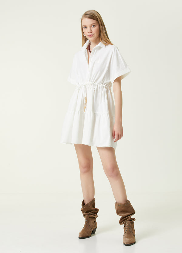 Beymen Club Waist Belted Mini Shirt Dress White